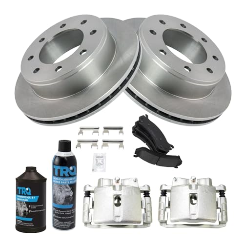 Image of TRQ Rear Brake Pad & Rotor Kit Compatible with 99-07 Chevrolet GMC 03-09 Hummer