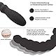 BDSMYEE Wiederaufladbarer Analkugeln Analvibrator mit 10 Vibrationsmodi, Analplug für Prostata-Massage, Analperlen für Männer Frauen Paare SM Sexspielzeug (Schwarz)
