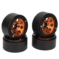 SUNGOOYUE 4 Roues 1.9 Pouces Alliage Aluminium Pour RC 1/10 – Jantes Noires CNC, Léger Et Résistant, Upgrade Performance Voiture RC