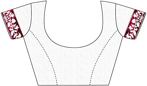 Image of Women's Velvet and Brasso Half-Half Saree with Blouse Piece