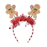 ZEYER Christmas Headbands Cute Gingerbread Man Design Headbands Party Gift Christmas Party Accessories for Women and Girls (Gingerbread Man)