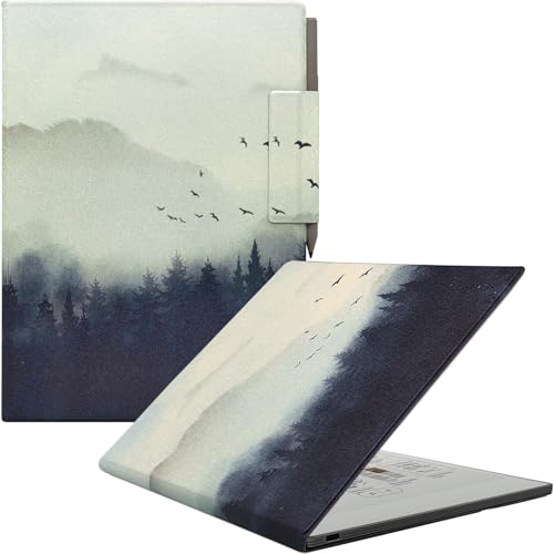 GOVTVA Case for Remarkable Paper Pro Color 11.8 Ultra-Thin Leather Cover Auto Sleep/Wake Book Folio Cover with Pen Magnetic Buckle for Remarkable Paper Pro Tablet 2024 Released (Misty Forest)