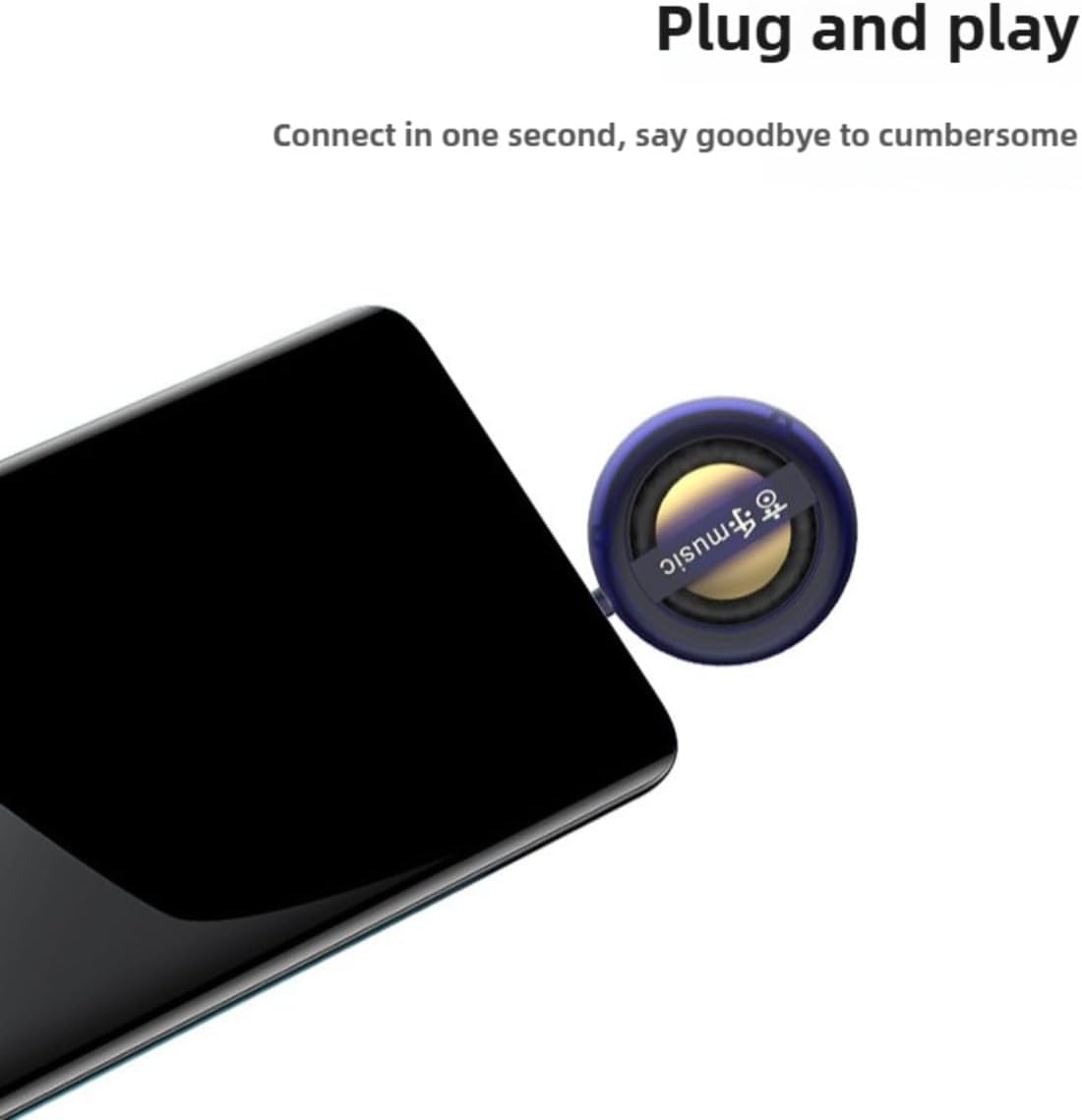 Portable Amplifier Speaker for Phones – 5X Boost, Crystal Clear Sound, 240H Playtime, Compact Wired Speaker for Home/Travel (Y8 Transparent Color,3.5MM Audio Socket)