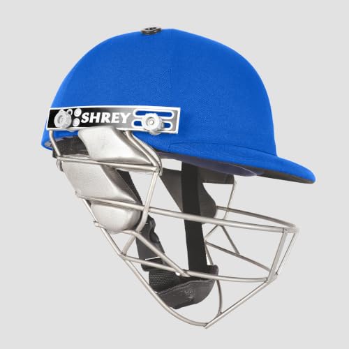 Image of SHREY Pro Guard Stainless Steel 2.0 Batting Cricket Helmet for Men's (Royal Blue, XL)