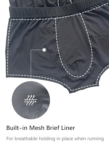 Men's Ultra Lightweight 3" Running Shorts Lined Marathon Trail Athletic Shorts3