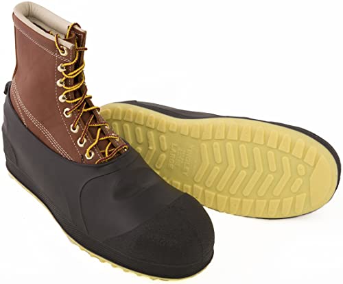 Image of Tingley Workbrutes 35211 Steel Toe Overshoe, Extra-Large, Black /Yellow | Injection molded 100% waterproof protection, Easily slips on over the bulkiest work shoes