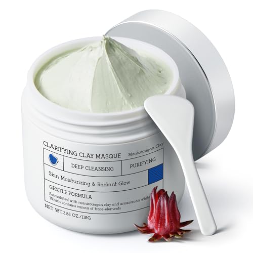 Clay Mask for Face Sensitive Skin: Triple Mud Formula, Deep Pore ...