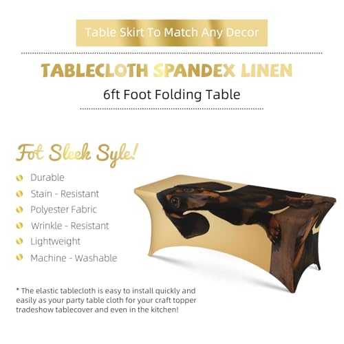 Nappe de table imperméable 1,8 m extensible en élasthanne pour nappe de patio - 4