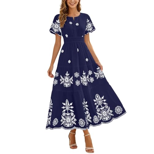 Robe de cocktail classique à motif floral pour cérémonies d'été