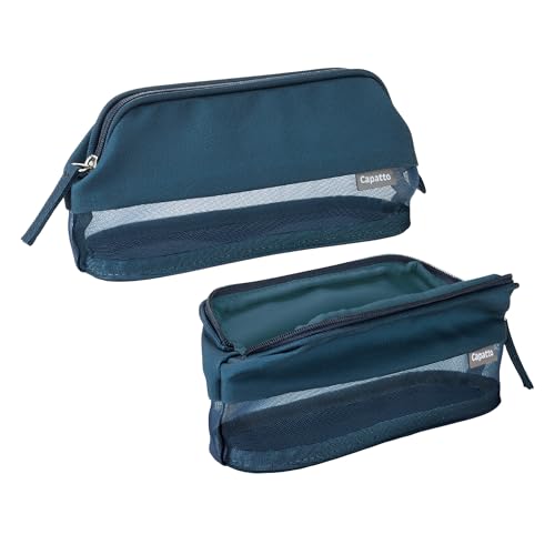 Image of KOKUYO Mesh Pencil Holder Pouch (Navy)