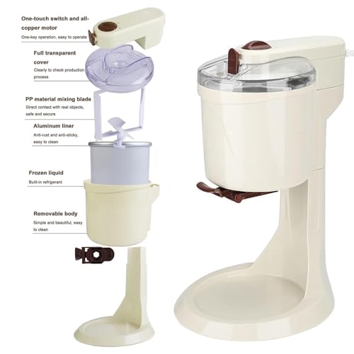 EEYZD Mini-Eismaschine, Gefrorene Früchte Softeismaschine, selbstgemachter Joghurt-Sorbet-Hersteller, automatische Maschine, tragbarer Eismixer für Bar, Café, Party – Bild 7