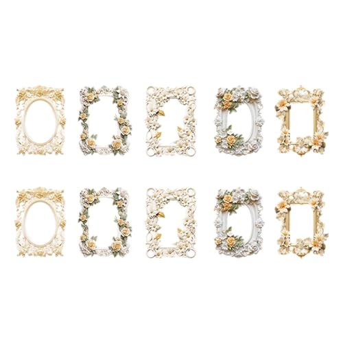 10シート装飾用紙カードフレームジャーナルのためのヴィンテージエンボスアウトフレームカード