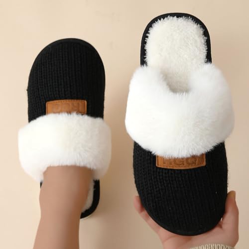 Image of DRUNKEN Slippers For Women Winter Sandals Casual Flats Home Footwear Man Girls Sliders Flip Flops Chappals Ladies Clogs Sleeper Slides Stylish Ortho Soft