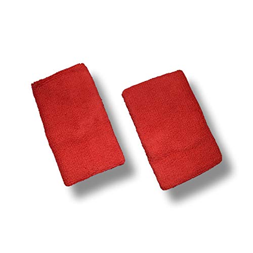 Image of US Glove Sweat Bands for Wrists, Sports Wristbands for Men & Women, Athletic Hand Bands for Tennis, Gymnastics, Basketball, Volleyball, Baseball, Football or Gym Sport, 2-pc Cotton Arm Sweatbands 4.5 inch