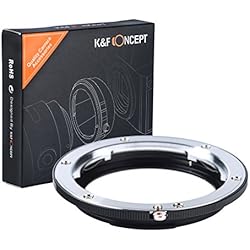 Objetivos Leica L K&F Concept Adaptador de Objetivo L/R-EOS, Anillo Adaptador de Montura Lente Compatible con Objetivos Leica R Series a Cuerpo deCámara Canon EF EF-S EOS Mount, Anillo Adaptador Manual Lens
