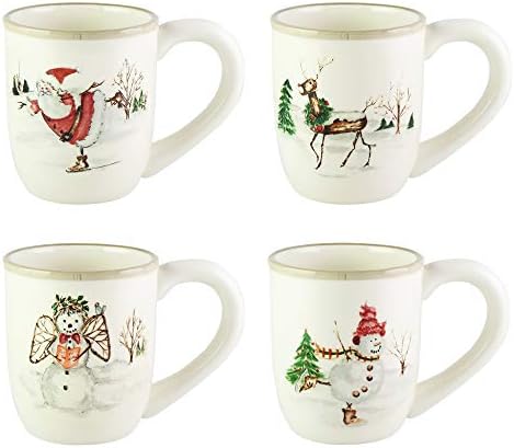 Klikel Christmas Twig Set of 4 Mugs
