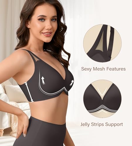 DEANGELMON Wireless Bras for Women Supportive Mesh Straps Bra Seamless Full Coverage No Underwire Comfort Everyday Bras2