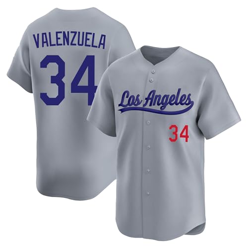 Fernando Valenzuela Jersey Los Angeles Gery Mens Baseball Stitched