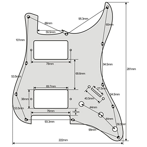 GaYouny Guitare de Tortue de Tortue 4ply Humbucker pickguard HH & Plate arrière de la Plaque arrière avec des vis for Fd… - Les Beatles, Paul McCartney, John Lennon, RIngo Starr, George Harrison GaYouny Guitare de Tortue de Tortue 4ply Humbucker pickguard HH & Plate arrière de la Plaque arrière avec des vis for Fd… – Image 6