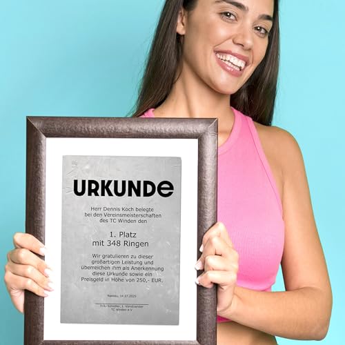 Urkundenpapier DIN A4 „Structure Grau“ 190g 15 Blatt Struktur Design grau – beidseitig bedruckt – inkl. Textvorlagen zum Download