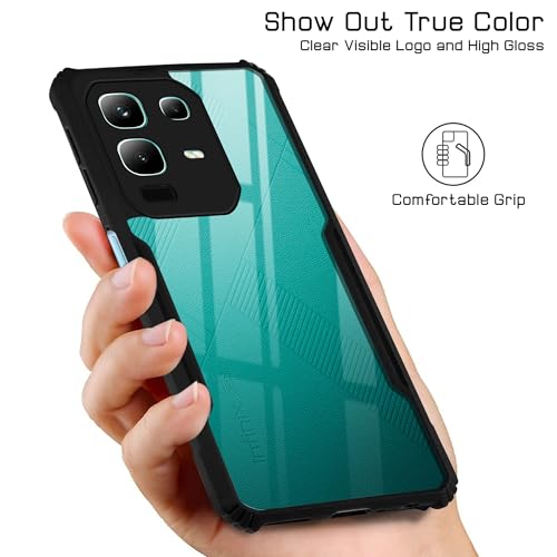 Image of Jkobi Back Cover Case for Infinix Note 50x (Shockproof with Polycarbonate Clear Panel | Professional Black)