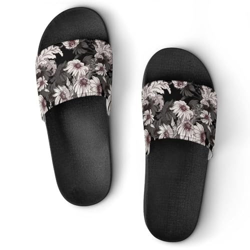 Sandales chaussons de maison style slide rétro et antidérapant pour femme