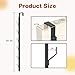 Over The Door Hooks 2 Pack,12 Heavy Duty Towel Rack All Metal Coat Hanger for Jacket Robe Hat Purse Bags in Bathroom Bedroom Dorm, 28.3 Inches, Black