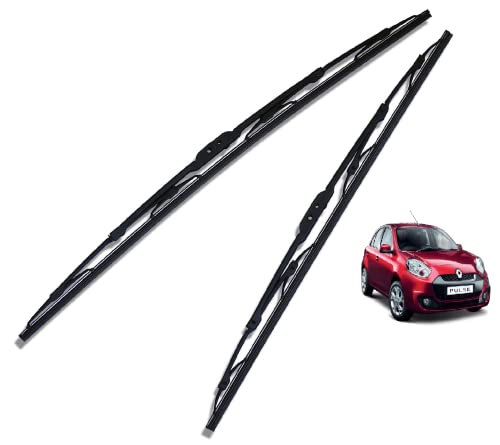 Image of Euro Care Metal Type Wiper Blade Compatibility with Renault Pulse Windshield Car Wiper Blade Size D-21,P-14