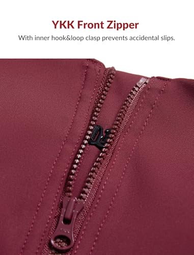 Image of Yvette High Support Sports Bras for Women Adjustable Straps | High Impact, Supportive, Front Zip, Large Breasts, Comfy, Wireless, Sewm-in Pads