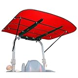 52' x 52' Universal Tractor Canopy for ROPS - Heavy-Duty Adjustable Sun Shade & Rain Cover, Fits All 2'x2' or 2'x3' ROPS Bars (Adds 4' Height) (Red)