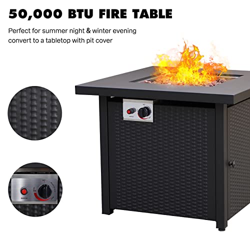 Grand-patio-5PCS-Patio-Furniture-Sets-with-30-Inch-50000-BTU-Steel-Square-Propane-Fire-Pit-Table4-Rocking-Metal-Frame-Chairs-with-Gray-Cushions