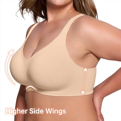 Wireless Bras for Women No Underwire Full Coverage Push Up Bra Support Plus Size Bras for Older Women Bralettes4