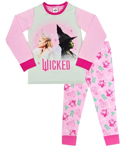 WICKED Girls Pyjamas Glinda Elphaba Nightwear PJs, 5-6 Years Multicolour