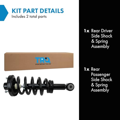 Image of TRQ Rear Shock & Spring Assembly Set Compatible with 2007-2017 Ford 2007-2017 Lincoln