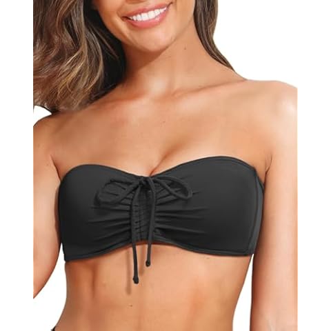 Tempt Me Black Bandeau Bikini Top Cover