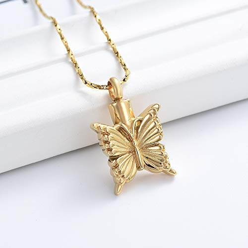 Imrsanl Butterfly Cremation Jewelry Charm Memorial Locket Ash Pendants - Urn Necklace for Ashes Keepsake Jewelry2