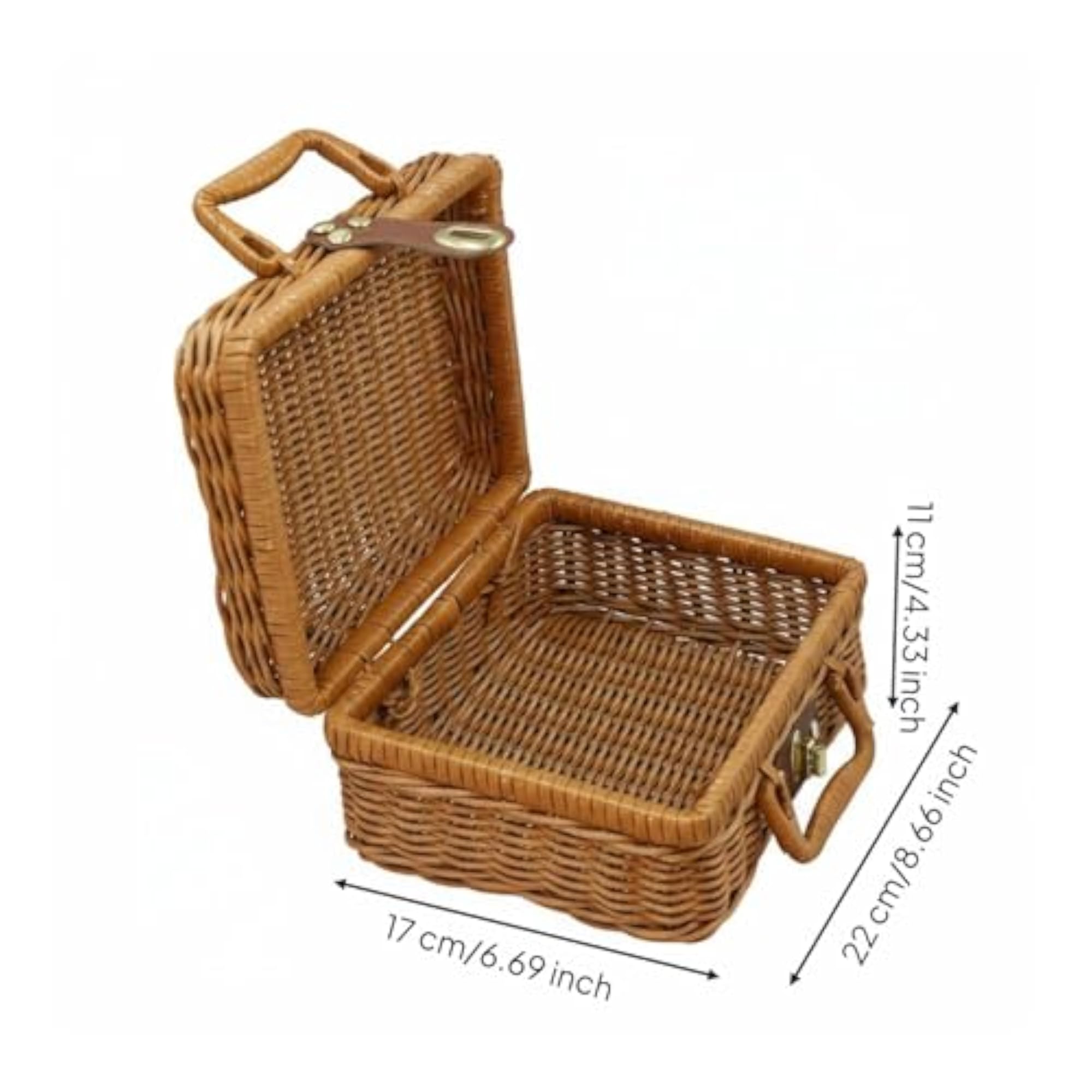 Handmade Rattan Decorative Woven Suitcase Box, Gift Giving