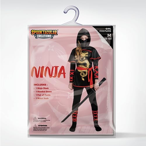 Spooktacular Creations 21268-S Black And Red Ultimate Ninja Dragon Costume Set thumb #4