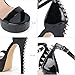 VERISSON Women's Studded Rivets Platform Heels Stiletto High Heel Ankle Strap Heeled Sandals for Women Party Dress Prom Shoes Black Size 9.5