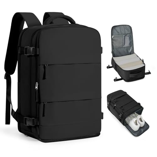 coofay Black Travel Backpack Carry on Flight Approved