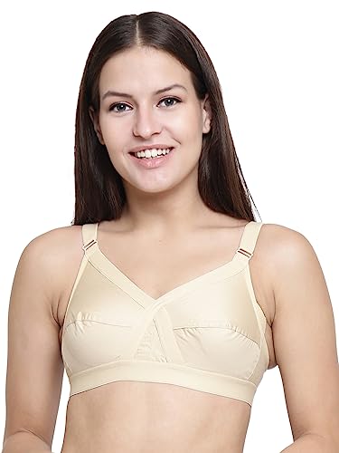 Image of Floret Women's Pure Cotton-Fabric Non Padded & Non-Wired Cut & Sew /Full Coverage Bra