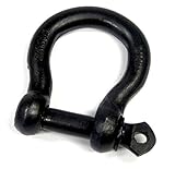  10x Schäkel geschweifte Form schwarz verzinkt 6mm Rundschäkel (909451)