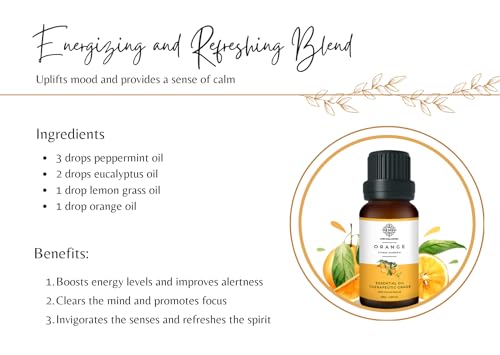 Image of Essential Oils Lemongrass, Orange, Peppermint, Ylang Ylang, Eucalyptus- Combo Set Of 5-15ml