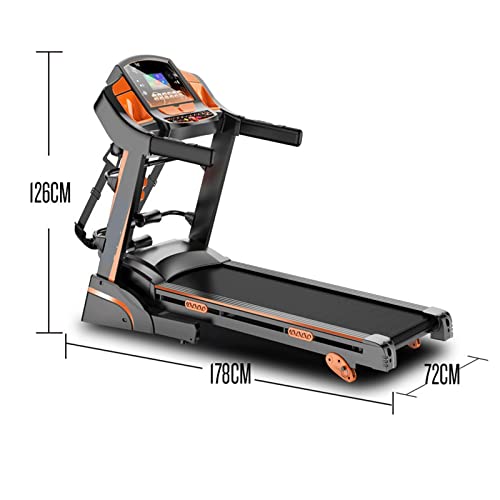Image of Treadmill Home Fitness Monofunctional Electric Treadmill Folding Mute Fitness Equipment (Orange)