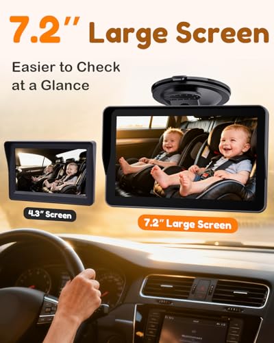 Yakry 7.2-Inch Baby Car Camera