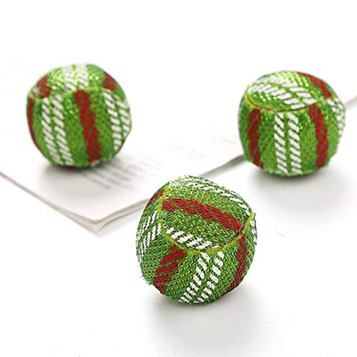 10st Christmas Cat Ball Toys Bijtvast Catnip Cat Teaser Toy Willekeurige kleur - Image 3