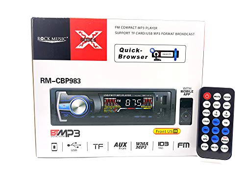 Image of Rock Music Car Stereo Audio Player with Doube USB,FM and Bluetooth RM-CBP983