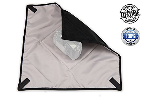 Camera Wrap From Indigo Marble - Cover & Safeguard Equipment When Travelling - Provides Durable & Adjustable Padded Protection In All Bags & Backpacks - 19" Square With Strong External Velcro Pocket #TOP1