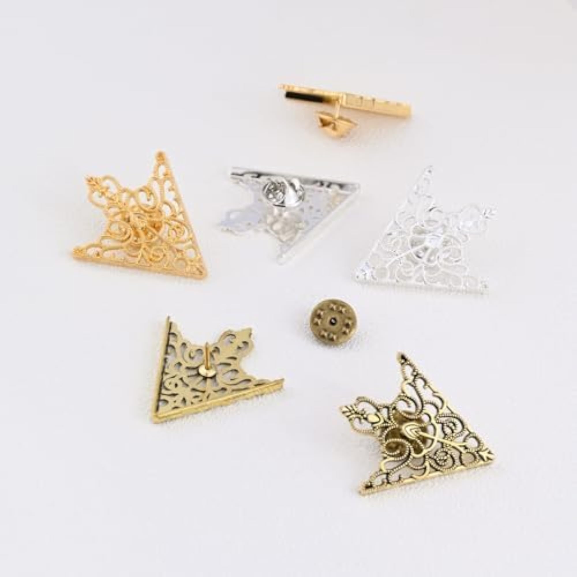 6pcs Men's Collar Pin & Tie Pin Accessories Set, Formal Brooches