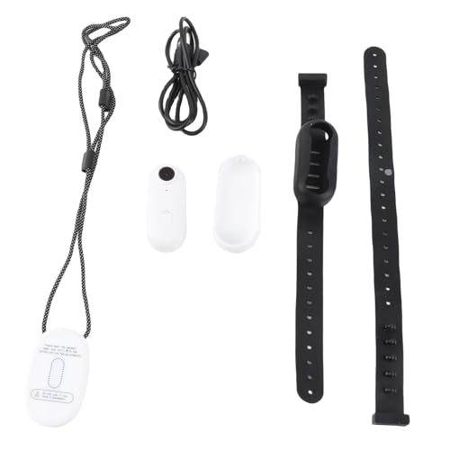 Cámara de Cuello de Mascota 4K 30 fps HD Wireless Bound Bucle Magnetic Recording Wearable Small Action Camera con Clip para el al Aire Libre Vlogging (Blanco)